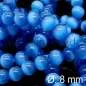 Preview: Cateye Perlen, Glasperlen, blau, 8 mm, 1 Strang