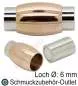 Preview: Magnet-Schmuckverschluss zum Kleben, Edelstahl, Loch Ø: 6 mm, 1 Stück
