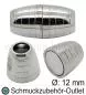 Preview: Magnetverschluss, oval, rhodiniert, 22x12 mm/Loch Ø: 5.5 mm, 1 Stück