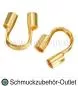 Preview: Drahtschützer goldfarben nickelfrei (für 0.45 mm Drahtstärke), 50 Stück
