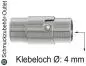 Preview: Magnetverschluss zum Kleben, rhodiniert, Klebeloch Ø: 4 mm, 1 Stück