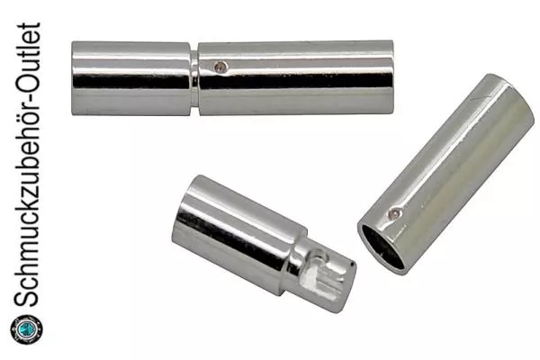 Edelstahl Bajonettverschluss mit Drehsicherung (Einklebeloch Ø: 2,2 mm), 1 Stück
