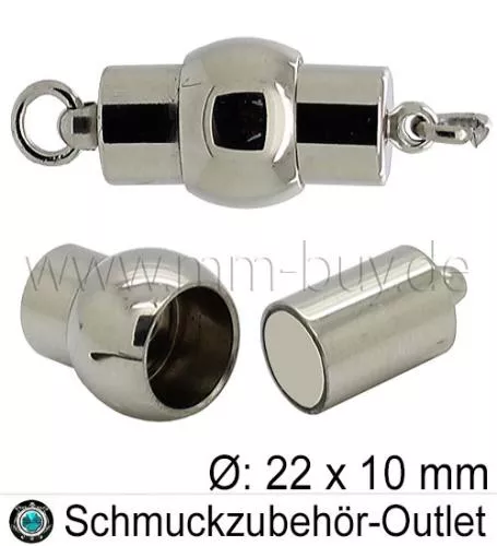 Edelstahl Magnetverschluss, Ø: 22 x 10 mm, 1 Stück