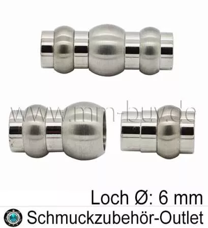 Edelstahl Magnetverschluss zum Kleben, Loch Ø: 6 mm, 1 Stück