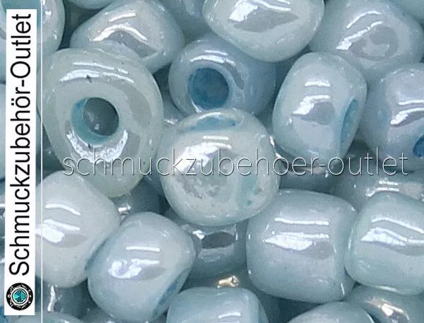 Rocailles eisblau opak-glänzend (4 mm - 6/0), 25 g