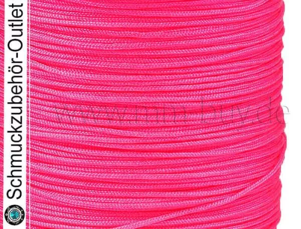 Textilband, Ø: 0.8 mm, pink, 1 Rolle (45 Meter)