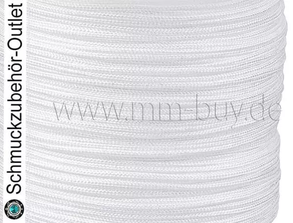 Textilband, Ø: 0.8 mm, weiß, 1 Rolle (45 Meter)
