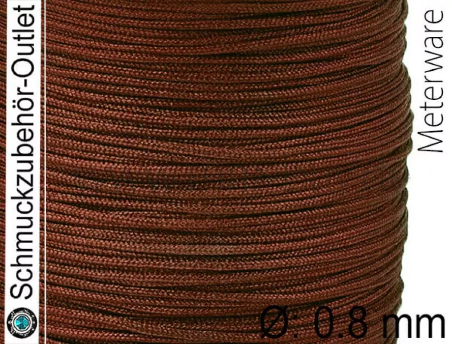 Schmuckband, Ø: 0.8 mm, Terrakotta, Meterware