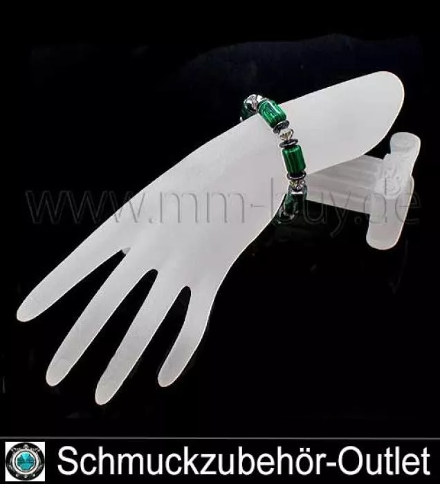 Hand, Ring und Armband Display, weiß, Glas, 1 Stück (Set)