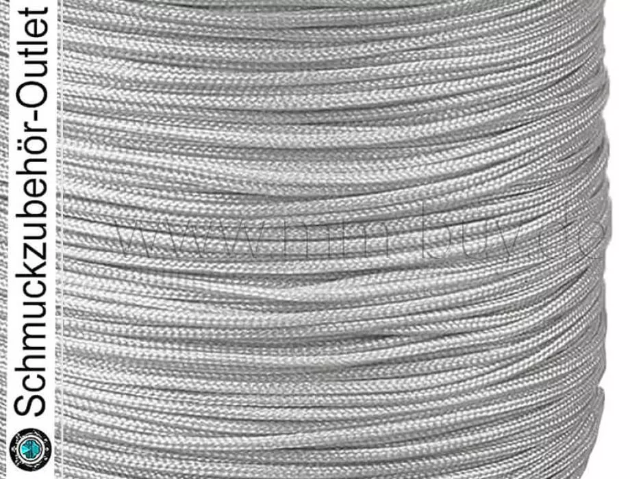 Textilband, Ø: 0.8 mm, steingrau, 1 Rolle (45 Meter)