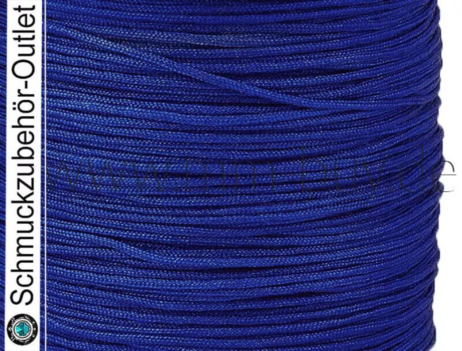 Textilband, Ø: 0.8 mm, königsblau, 1 Rolle (45 Meter)